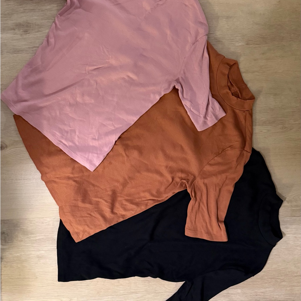 A New Day Women's Long Sleeve Tops In Pink, Orange, And Black